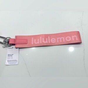 Lululemon never lost keychain NWT pink/ pink